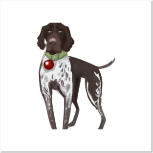 Cute German Shorthaired Pointer Drawing Posters and Art